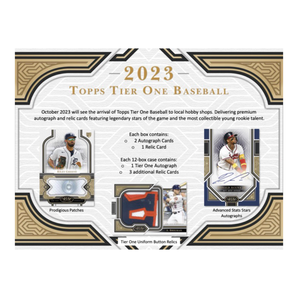 2023TOPPSTIERONEBASEBALLHOBBYBOX_1_c35c57ce-103b-49c0-965a-11605a83cc9b 2023 Topps Tier One Baseball Hobby 12 Box Case