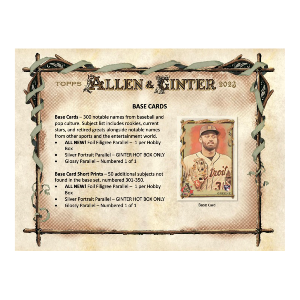 2023ToppsAllen_GinterBaseballHobbyBox_2 2023 Topps Allen & Ginter Baseball Hobby Box