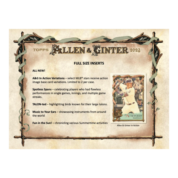 2023ToppsAllen_GinterBaseballHobbyBox_7 2023 Topps Allen & Ginter Baseball Hobby Box