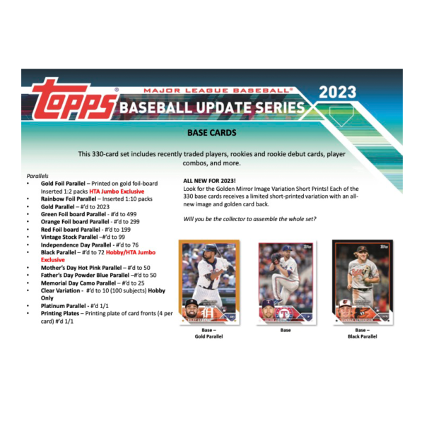2023ToppsBaseballUpdateSeriesHobbyBox_2 2023 Topps Baseball Update Series Jumbo Box