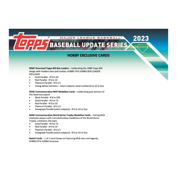 2023ToppsBaseballUpdateSeriesHobbyBox_5 2023 Topps Baseball Update Series Jumbo Box