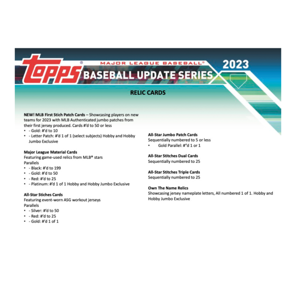 2023ToppsBaseballUpdateSeriesHobbyBox_8 2023 Topps Baseball Update Series Jumbo Box
