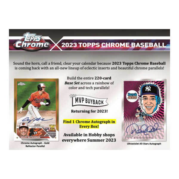 2023ToppsChromeBaseballHobbyBox_2 2023 Topps Chrome Baseball Hobby Box