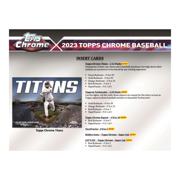 2023ToppsChromeBaseballHobbyBox_6 2023 Topps Chrome Baseball Hobby Box