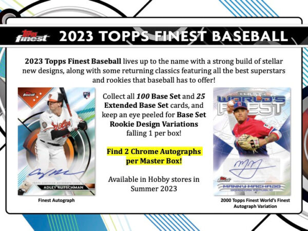 2023ToppsFinestBaseballHobbyBox2 2023 Topps Finest Baseball Hobby Box