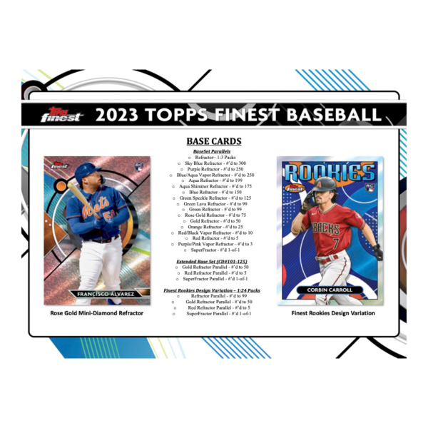 2023ToppsFinestBaseballHobbyBox3 2023 Topps Finest Baseball Hobby Box