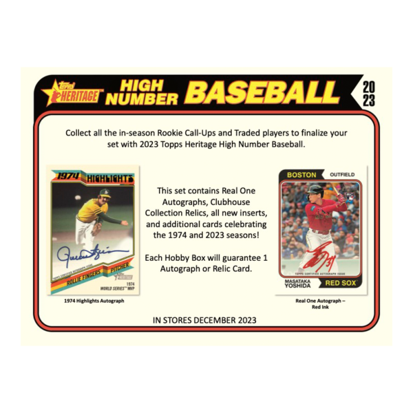 2023ToppsHeritageHighNumberBaseballHobbyBox_1 2023 Topps Heritage High Number Baseball Hobby Box