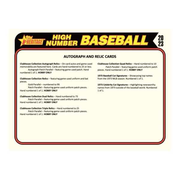 2023ToppsHeritageHighNumberBaseballHobbyBox_5 2023 Topps Heritage High Number Baseball Hobby Box