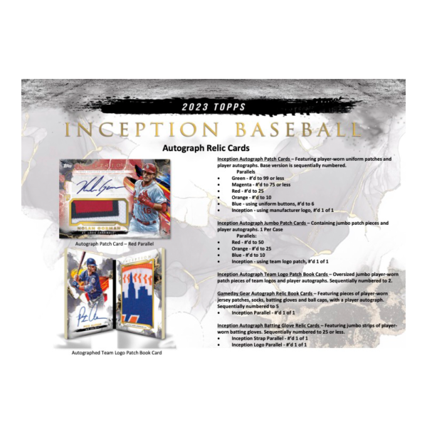 2023ToppsInceptionBaseballHobbyBox_4_780730f5-5f3b-4510-bebf-e0c60d161033 2023 Topps Inception Baseball Hobby 16 Box Case
