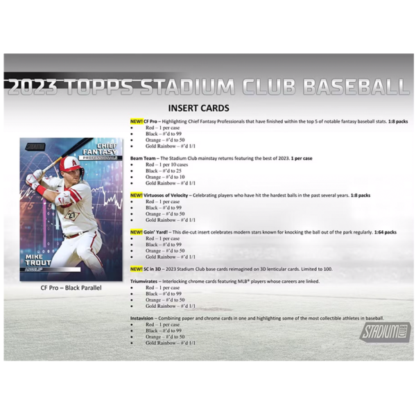 2023ToppsStadiumClubBaseballHobbyCompactBox_4 2023 Topps Stadium Club Baseball Hobby Compact Box
