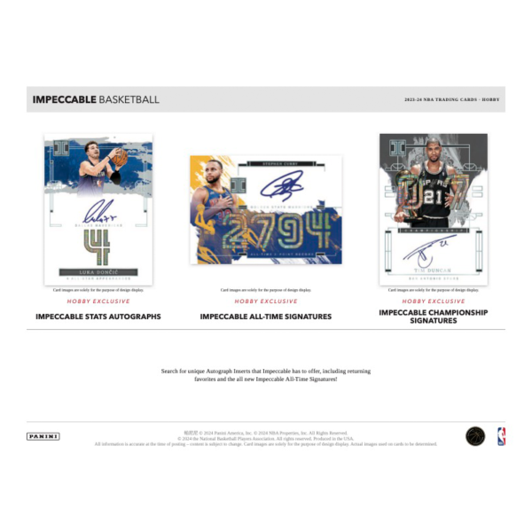 2023_24PaniniImpeccableBasketballHobbyBox_3 2023/24 Panini Impeccable Basketball Hobby Box