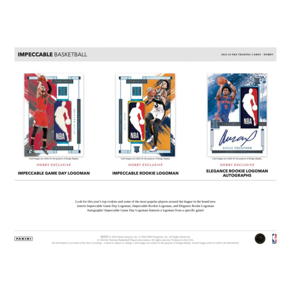 2023_24PaniniImpeccableBasketballHobbyBox_5 2023/24 Panini Impeccable Basketball Hobby Box