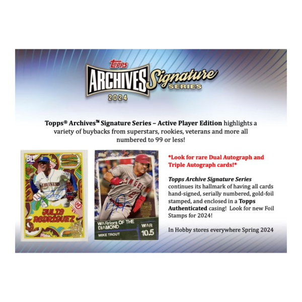 2024ToppsArchivesSignatureSeriesActivePlayerEditionBox_1-1 2024 Topps Archives Signature Series Active Player Edition Box
