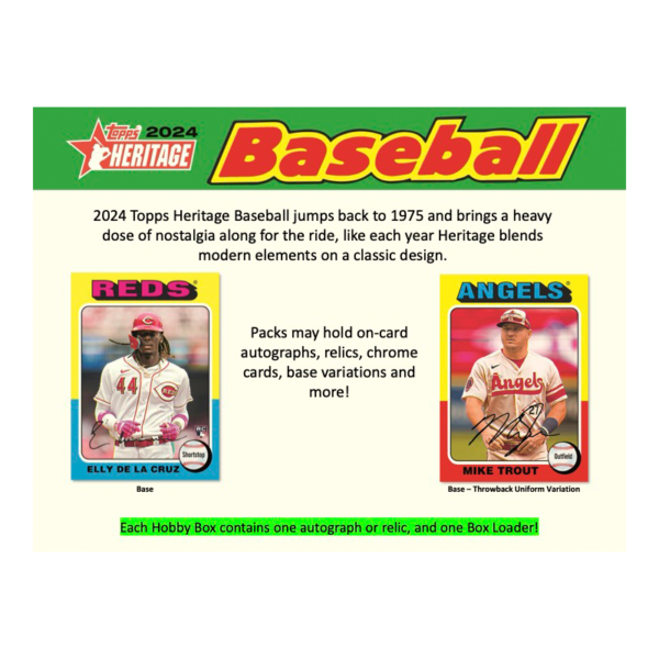 2024ToppsHeritageBaseballHobbyBox_1 2024 Topps Heritage Baseball Hobby Box