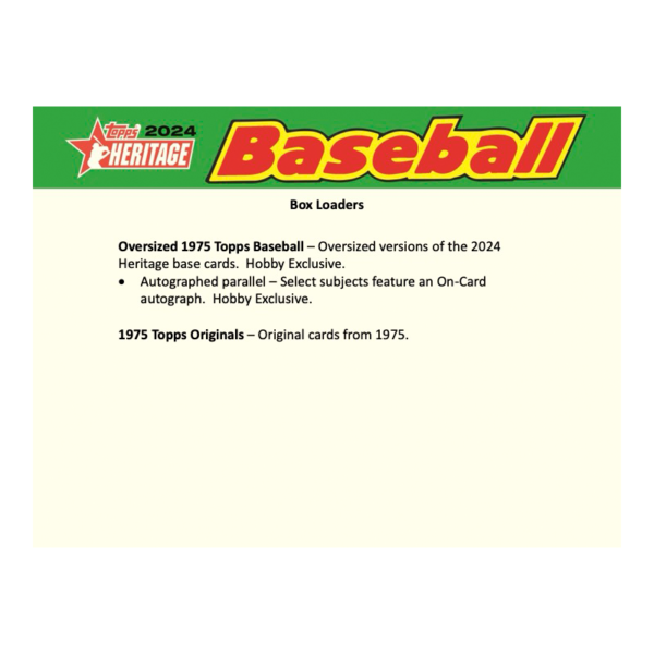 2024ToppsHeritageBaseballHobbyBox_7-1 2024 Topps Heritage Baseball Hobby Box