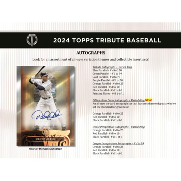2024ToppsTributeBaseballHobbyBox_3 2024 Topps Tribute Baseball Hobby Box