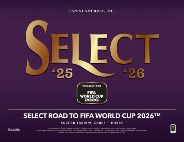 25-26selectrtwc_pis_hobby-1 2025/26 Panini Select Road to FIFA World Cup Soccer Hobby 12-Box Case