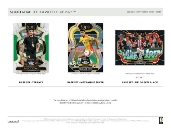 25-26selectrtwc_pis_hobby-2 2025/26 Panini Select Road to FIFA World Cup Soccer Hobby 12-Box Case
