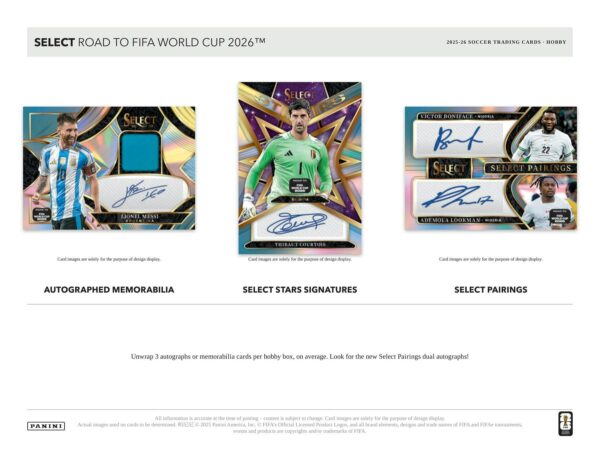 25-26selectrtwc_pis_hobby-4 2025/26 Panini Select Road to FIFA World Cup Soccer Hobby 12-Box Case