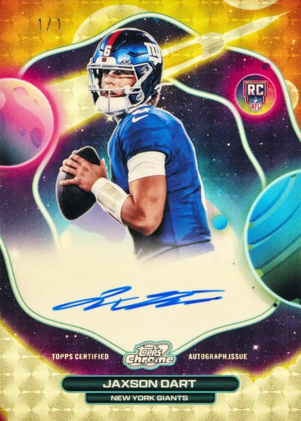 25-cosmicchrome-fb-hobby-card3 2025 Topps Cosmic Chrome Football Hobby 8-Box Case