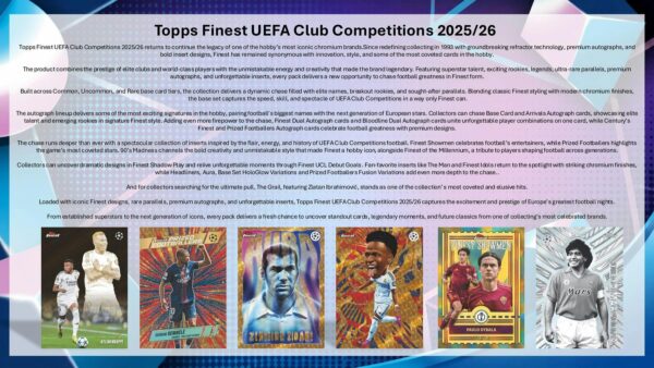 2526-finest-uefa-ss-2 2025/26 Topps UEFA Club Competitions Finest Soccer Hobby 8-Box Case