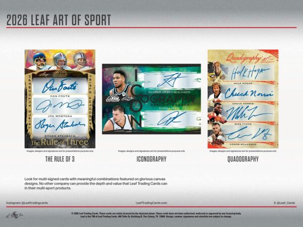 2026 Leaf Art of Sport Hobby 10-Box Case