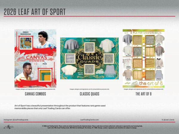 2026 Leaf Art of Sport Hobby 10-Box Case
