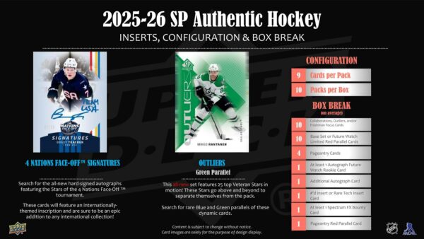 940308ss-5 2025/26 Upper Deck SP Authentic Hockey Hobby 16-Box Case