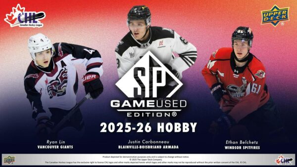 2025/26 Upper Deck CHL SP Game Used Hockey Hobby 20-Box Case