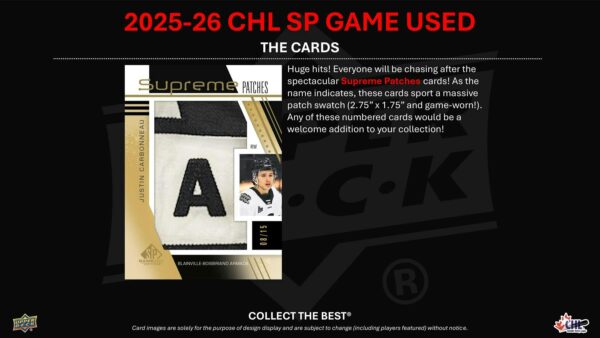 2025/26 Upper Deck CHL SP Game Used Hockey Hobby 20-Box Case
