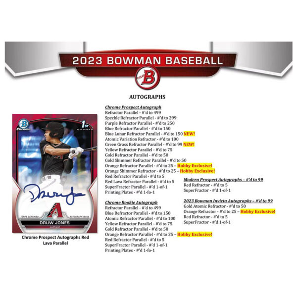 b6-1 2023 Bowman Baseball Hobby Box
