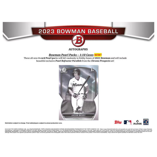 b8 2023 Bowman Baseball Hobby Box