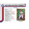 2025 Topps Pro Debut Baseball Jumbo Hobby 8 Box Case