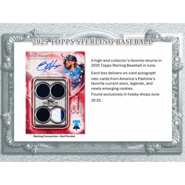 2025 Topps Sterling Baseball Hobby 4 Box Case